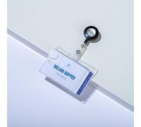 Avery 4827 Double Security Badge Holder with Extendable Reel 90 x 54 mm - Pack of 10