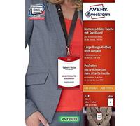 Avery 4834 A6 Name Badge Pockets with Lanyards and Inserts
