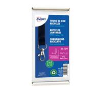Avery Black Recycled Lanyards with Trigger Clip - 10 Pack (4842N)