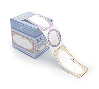 Avery 56820 Rectangular and Round Home Made Writable Gift Stickers/Product Labels, Multi-coloured, Pack of 50, 38 mm + 38 mm x 75 mm