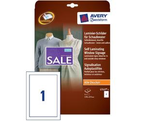 Avery 5x Notice Sign Laminating Labels Poster Display Window Sticker