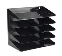 Avery 605SBLK 5 Tier Steel Letter Rack, 380 x 335 x 230 mm - Black