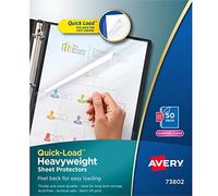 Avery 73802 Quick Top & Side Loading Sheet Protectors, Letter, Diamond Clear (Box of 50)