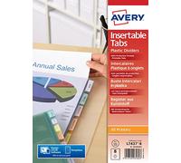 Avery 8 Tab Button Pocket Divider A4