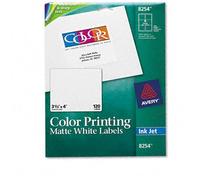 Avery 8254 Ink Jet Labels 3-1/3 x 4 Matte White 120 Pack