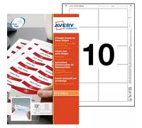 Avery 8554 printer label White Non-adhesive printer label