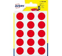 Avery 90 dots Diam 19mm red | 90 red dots Ø 19 mm (PSA19R)