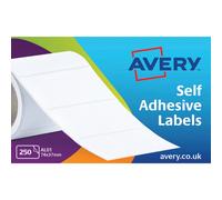 Avery Address Label Roll 76x37mm White (Pack 250 Labels) AL01