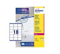 Avery Ultragrip Laser Labels 63.5x46.6mm White (Pack of 4500) L7161-250