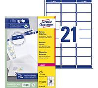 Avery Address Labels L7160-250 Adhesive A4 White 63.5 x 38.1 mm 250 Sheets Pack of 21