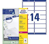 Avery Address Labels L7163-250 Adhesive A4 White 99.1 x 38.1 mm 250 Sheets of 14 Labels