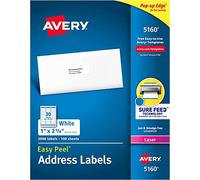 Avery Address Labels with Sure Feed for Laser Printers, 1" x 2-5/8", 3,450 Labels - Great for FBA Labels (5160)