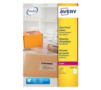 Avery Laser Parcel Label 1 Per Sheet Clear (Pack of 25) L7567-25