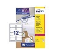 Avery Ultragrip Laser Labels 63.5x72mm White (Pack of 1200) L7164-100
