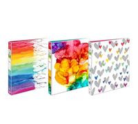 Avery + Amy Tangerine Designer Collection Binder, 1" Round Rings, 175-Sheet Capacity, Assorted Designs, 6 Binders (26880)