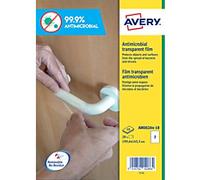Avery Antimicrobial Surface Film Removable Self-Adhesive 199.6 x 143.5mm Clear 10 Sheets of 2 Label