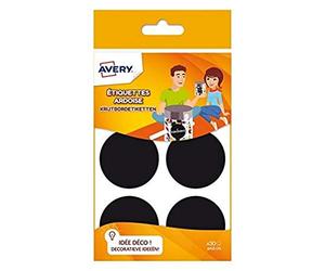 Avery ARDO30 Labels Round Diameter 4.8 cm Slate Black Pack of 30
