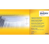 Avery AS020 Tag Attachments for Standard Tagging Gun (20 mm, Box of 5000) - Clear