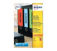 Avery Laser Filing Label Lever Arch File 200x60mm 4 Per A4 Sheet Multicoloured (Pack 80 Labels) - L7171A-20