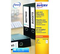 Avery Avery Laser Filing Label Lever Arch File 200x60mm 4 Per A4 Sheet White (Pa