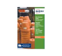 Avery B3427-20 Ultra Resistant Labels, White (A4 Sheet of 105 x 74.3 mm, 20 Labels)