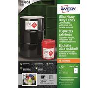Avery B4775-50. Product colour: White Shape: Rectangle Adhesive type: Permanent. Labels per pack: 50 pc(s)