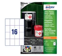 Avery B5274-50 Ultra Resistant Labels 50 sheets - 16 Labels per Sheet