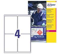 Avery B7169-50 Ultra Resistant Labels 50 Sheets - 4 Labels per Sheet