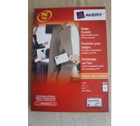 Avery badge 4823 Badges & 20 holders 8 badges/sheet, 24 badge cards 3 sheets/pk
