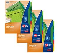 Avery Big Tab Insertable Plastic Dividers, 8-Tabs, 3 pk (71901)