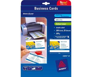 Avery BIGL.DA Visit 85X54 Satin Laser C32016-25