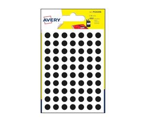 Avery Black Dot Stickers, 8mm, Small, Round, Circle Adhesive Labels, 490 Per Pack