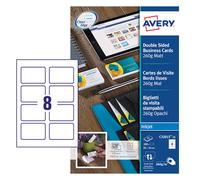 Avery business cards C32015-25 print both sides, 8 cards/sht, 25 sht/pk 200 tot