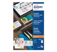 Avery Business Card Single Sided 10 Per Sheet 200gsm Matt (25 sheets / 250 cards