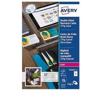 Avery C 32026-25-cartes Business Cards Double Sided Satin 32026-25 250Cards (C)