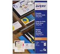 Avery C32011-10 Printable Business Cards - 85 x 54 mm, 100 White Cards per Pack, Compatible with Laser, Inkjet & Multifunction Printers