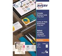 Avery C32011-25 - Business Cards Single Sided Matt C32011-25 (250 Cards)