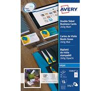 Avery business cards C32015-10 print both sides, 8 cards/sht, 10 shts/pk 80 tot