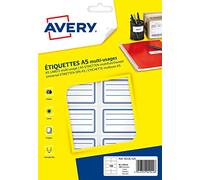 AVERY - Case of 120 self-Adhesive School/Blue Labels. Size: 36 x 56 mm.