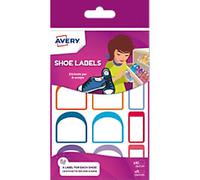 Avery CHAUS12.UK Shoe Name Labels Matt Assorted for Shoes Pack of 24