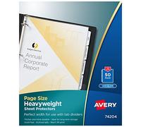 Avery Clear Page-Size Sheet Protectors, Non-Glare, Top Load, 50 Document Protectors (74204)