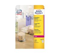 Avery labels L7782-25 Crystal clear laser labels 21/sheet, 25 shts/pk 525 total