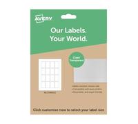 Avery Clear/Transparent, Rectangle Labels, A4 Sheet of Printable Label, Custom Stickers, Sticky Labels for Printing,