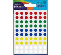 Avery Coloured Label Round 8Mm Diameter Assorted Colours Pack 10 X 560 Labels 32