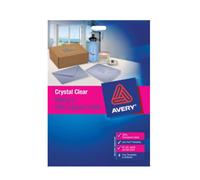 Avery Crystal Clear Shipping Labels Permanent Adhesive Tear Proof Pack of 25