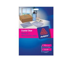 Avery Crystal Clear Shipping Labels Permanent Adhesive Tear Proof Pack of 25