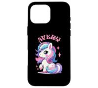 Avery Cute Unicorn Design for Girls Name Avery Case for iPhone 16 Pro Max