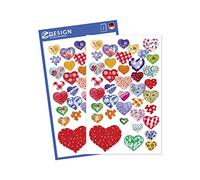 Avery Decorative Stickers - Hearts Paper Material 78 Aufkleber Gemusterte Herzen