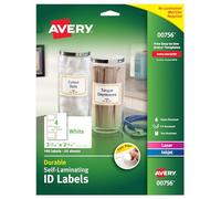 Avery Dennison AVE-00756 Easy Align Self-Laminating ID Labels, Multi-Colour