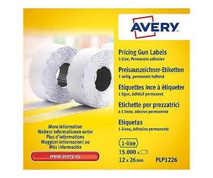 Avery Dennison CT4 Permanent Labels 10 Rolls, 1500 per Roll